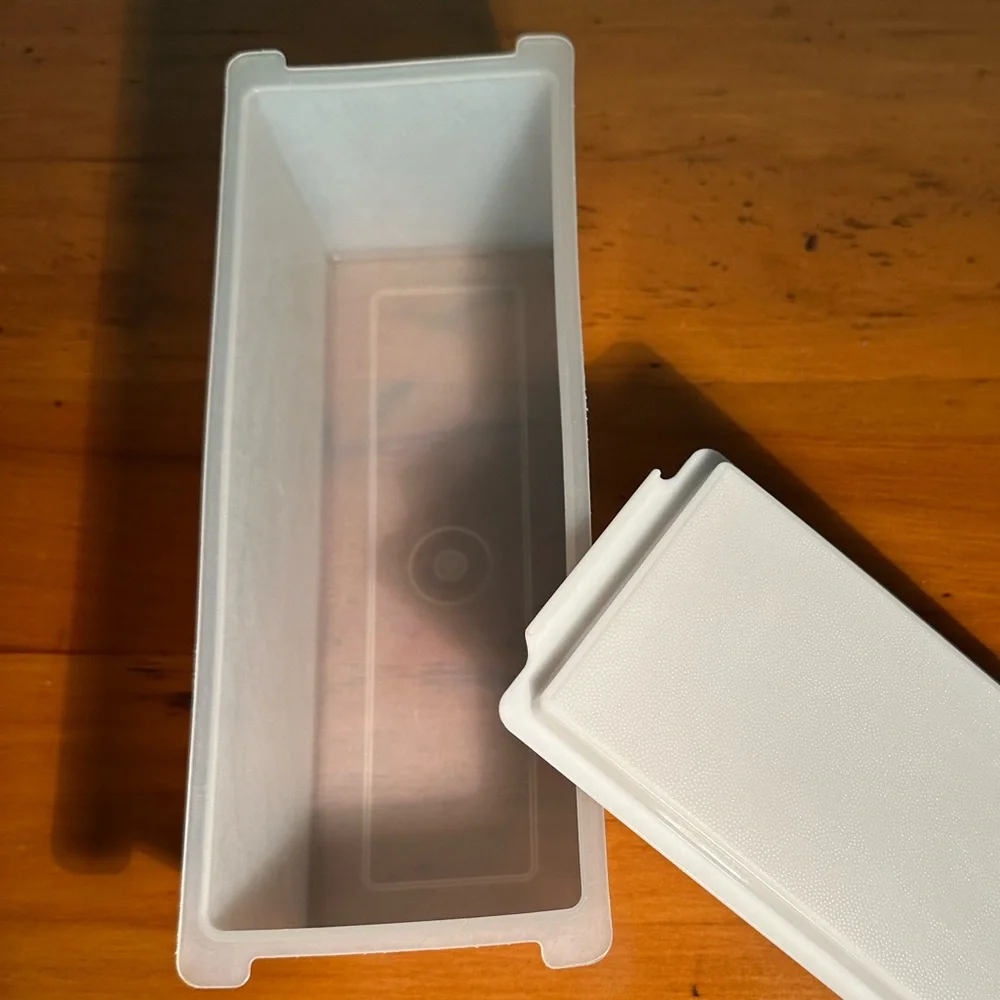 1960s Vintage Original Classic White Clear Tupperware Fridge/Storage Container
